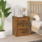 Trendy nachtkastje van bewerkt hout voor gemakkelijk schoon en stijlvol gebruik - Gerookt eiken / 1 - Nachtkastjes