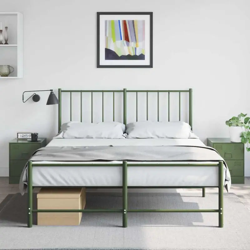 Trendy nachtkastje van duurzaam staal voor woon- en slaapkamer - Groen / 2 - Nachtkastjes