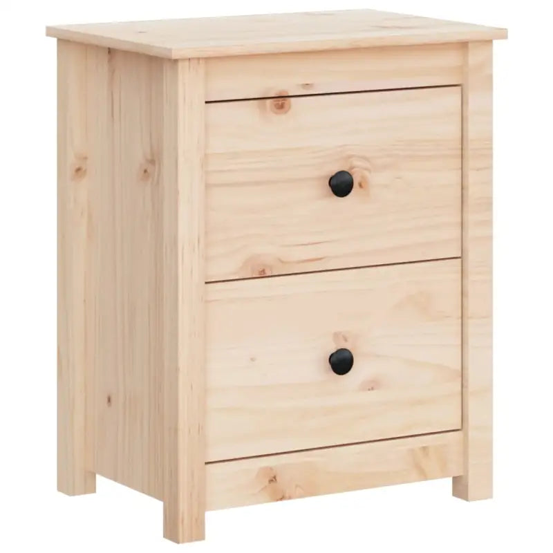 Trendy nachtkastje van massief grenenhout met strak design - Nachtkastjes