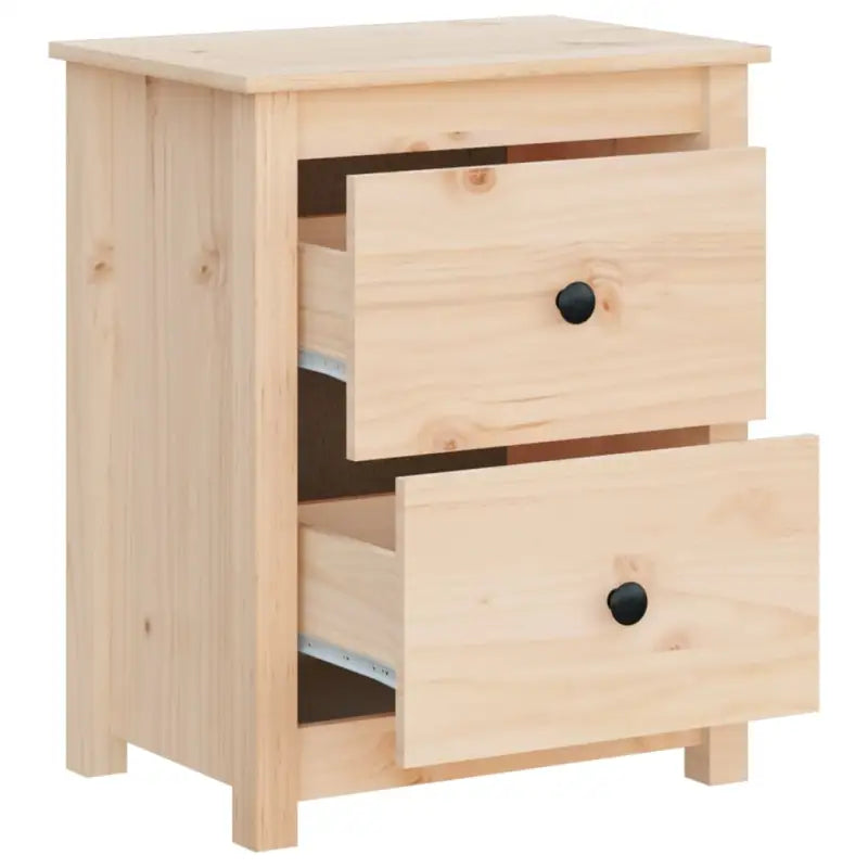 Trendy nachtkastje van massief grenenhout met strak design - Nachtkastjes