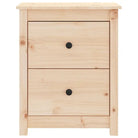 Trendy nachtkastje van massief grenenhout met strak design - Nachtkastjes