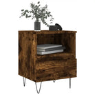 Trendy nachtkastjes met bewerkt hout en metalen poten voor een strak interieur - Nachtkastjes