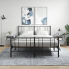 Trendy nachtkastjes met bewerkt hout en metalen poten voor een strak interieur - Grijs sonoma / 2 - Nachtkastjes