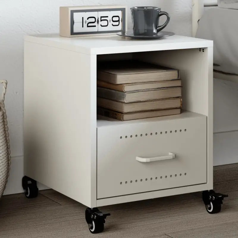 Trendy nachtkastjes met stabiel frame van koudgewalst staal - Wit / 1 - Nachtkastjes