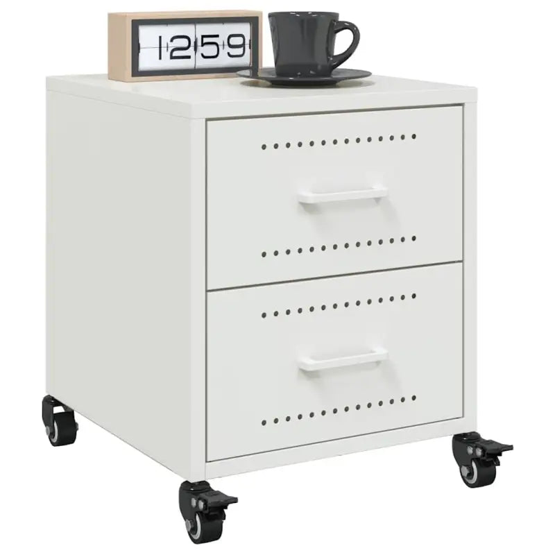 Trendy nachtkastjes met stabiel koudgewalst staal frame - Wit / 2 - Nachtkastjes
