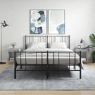 Trendy nachtkastjes van bewerkt hout met metalen poten voor een strak interieur - Grijs sonoma / 2 - Nachtkastjes
