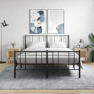 Trendy nachtkastjes van bewerkt hout met metalen poten voor een strak interieur - Sonoma eiken / 2 - Nachtkastjes