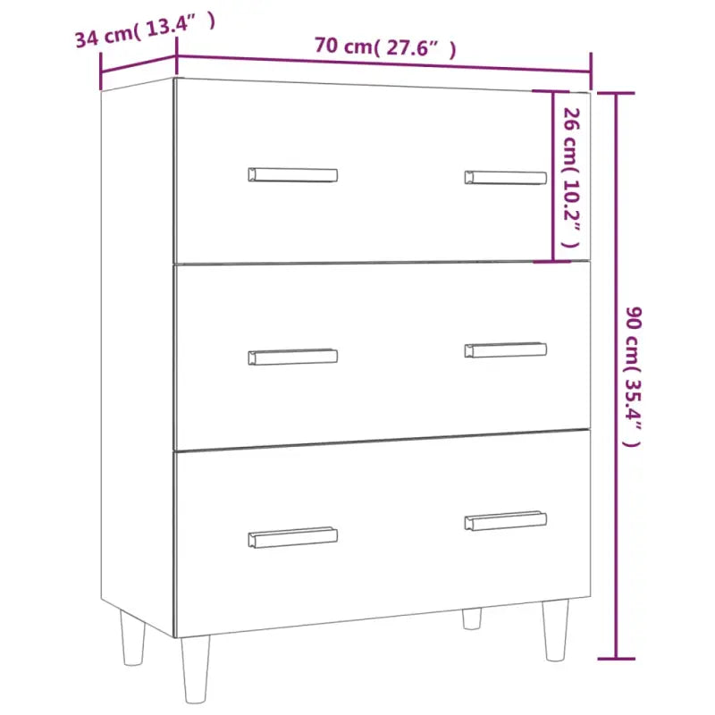 Trendy ontwerp dressoir met bewerkt hout en gemakkelijk schoon te maken - Dressoirs & buffetkasten