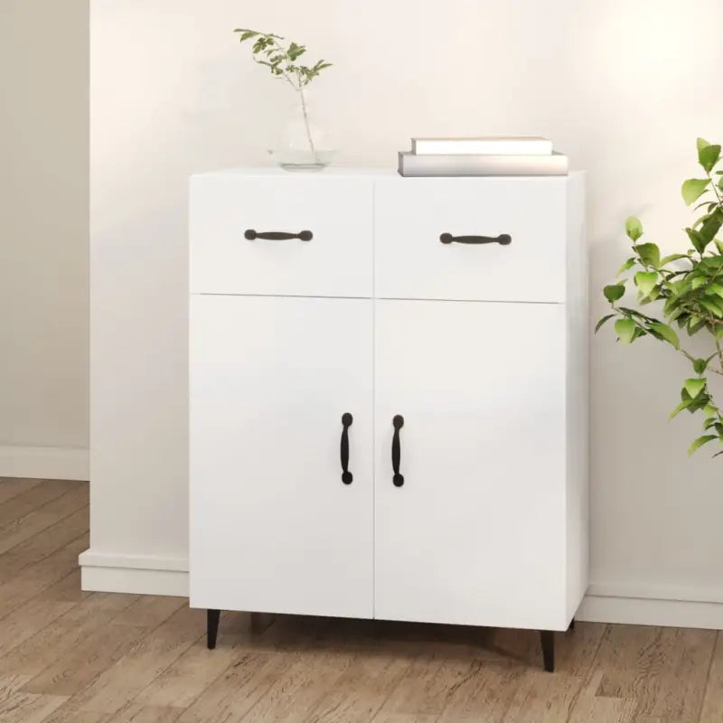 Trendy ontwerp dressoir met bewerkt hout en gemakkelijk schoon te maken oppervlak - Wit / 1 - Dressoirs & buffetkasten