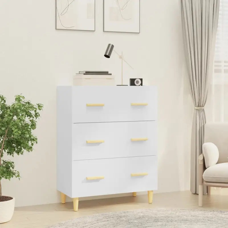 Trendy ontwerp dressoir met bewerkt hout en gemakkelijk schoon te maken - Hoogglans wit / 1 - Dressoirs & buffetkasten