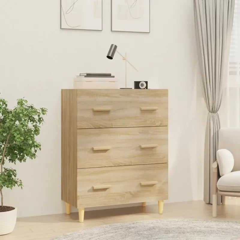 Trendy ontwerp dressoir met bewerkt hout en gemakkelijk schoon te maken - Sonoma eiken / 1 - Dressoirs & buffetkasten