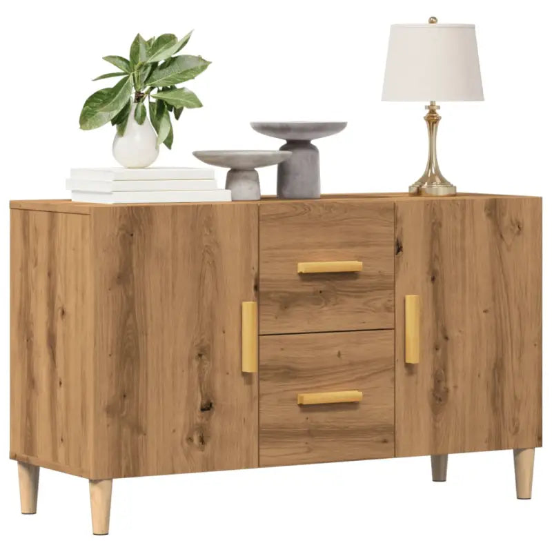 Trendy ontwerp dressoir van bewerkt hout gemakkelijk schoon en stabiel - artisanaal eikenkleurig / 1 - Dressoirs &