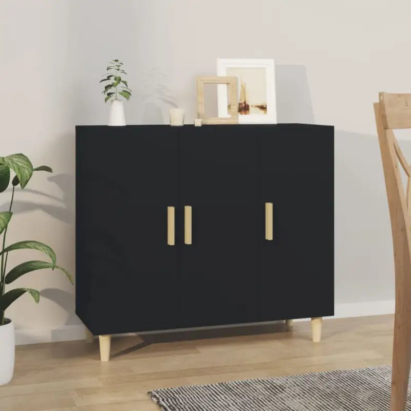 Trendy ontwerp grijs sonoma dressoir gemakkelijk schoon en stevig - Zwart / 1 - Dressoirs & buffetkasten