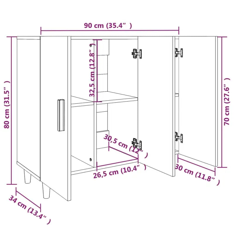 Trendy ontwerp grijs sonoma dressoir gemakkelijk schoon en stevig - Dressoirs & buffetkasten