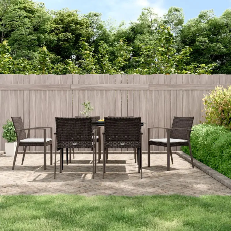 Trendy Poly Rattan Tuinstoelen voor een stijlvolle tuin of terras - Bruin / 6 - Tuinstoelen