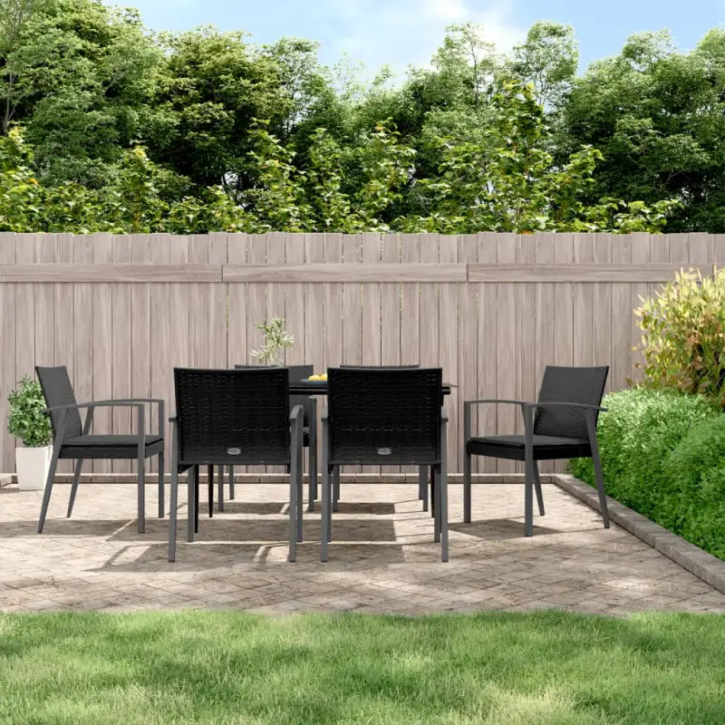 Trendy Poly Rattan Tuinstoelen voor een stijlvolle tuin of terras - Zwart / 6 - Tuinstoelen