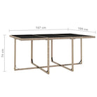 Trendy rattan tuinset met stalen frame en glazen tafelblad - Tuinsets