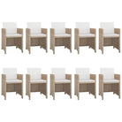 Trendy rattan tuinset met stalen frame en glazen tafelblad - Tuinsets