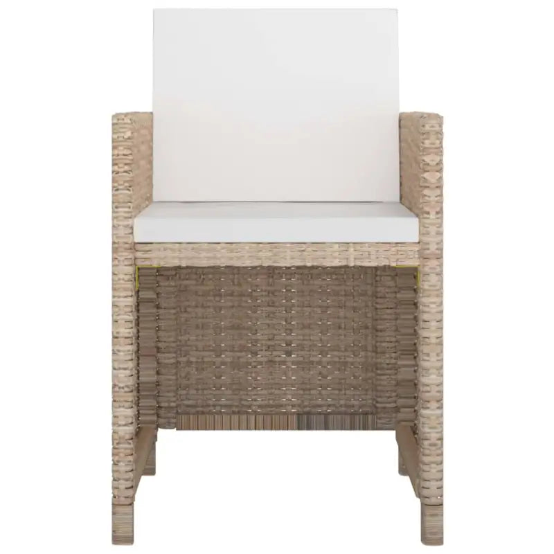 Trendy rattan tuinset met stalen frame en glazen tafelblad - Tuinsets