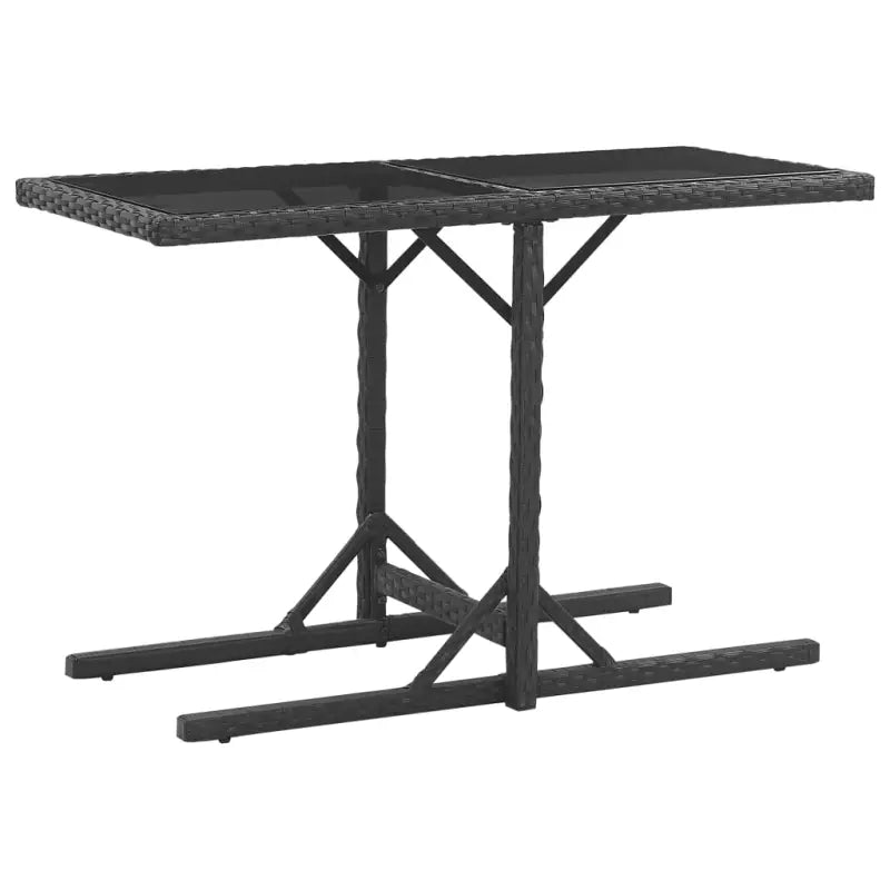 Trendy Rattan Tuinset met Stalen Frame en Makkelijk Schoon - Zwart - Tuinsets