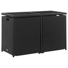Trendy Rattan Tuinset met Stalen Frame en Makkelijk Schoon - Zwart - Tuinsets
