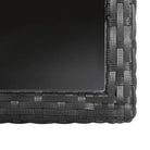 Trendy Rattan Tuinset met Stalen Frame en Makkelijk Schoon - Zwart - Tuinsets