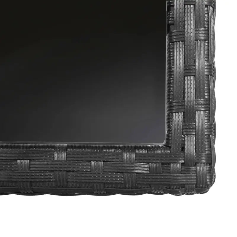 Trendy Rattan Tuinset met Stalen Frame en Makkelijk Schoon - Zwart - Tuinsets