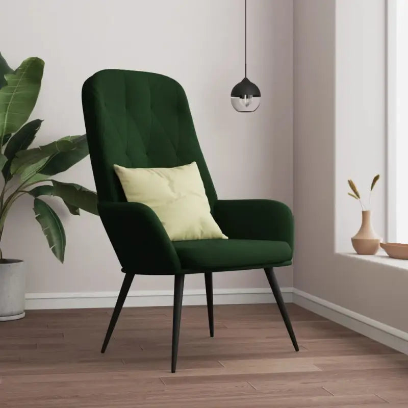 Trendy relaxstoel voor werk en ontspanning - Donkergroen / 1 / Zonder voetensteun - Fauteuils & Relaxfauteuils