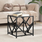Trendy salontafel met glazen blad en elegante uitstraling - Zwart glas / 40 x 40 x 41 cm / 1 - Salontafels