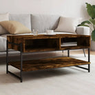 Trendy salontafel van bewerkt hout voor binnen handbereik - Gerookt eiken / 1 - Salontafels