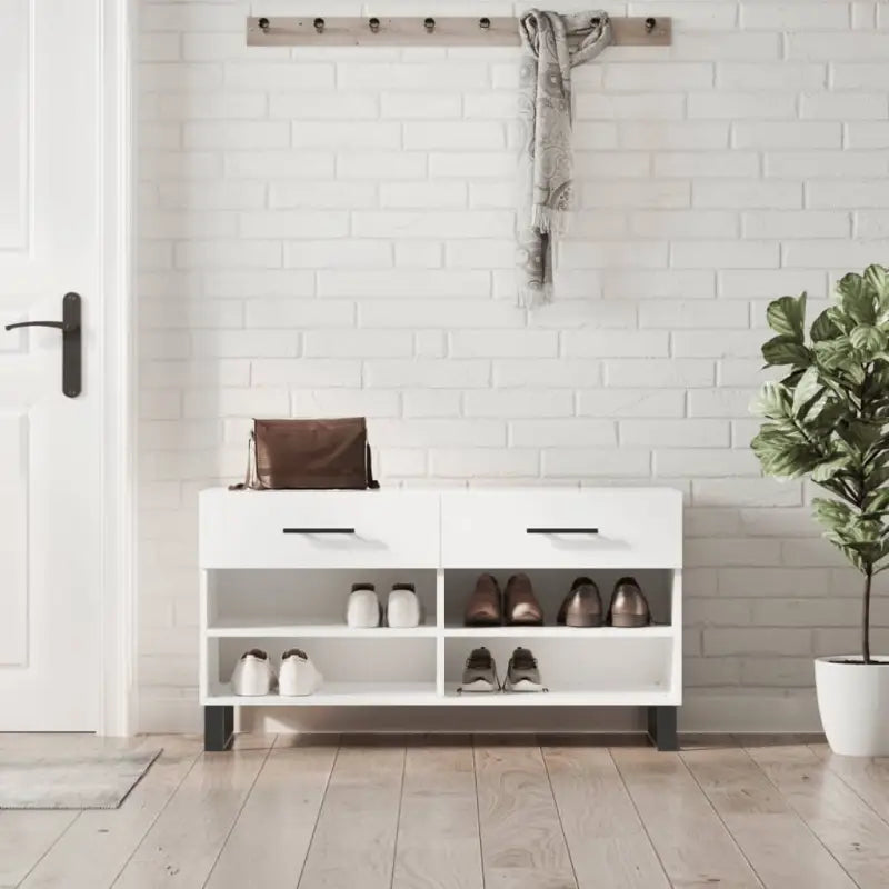 Schoenenbank 102X35X55 Cm Bewerkt Hout Eikenkleur