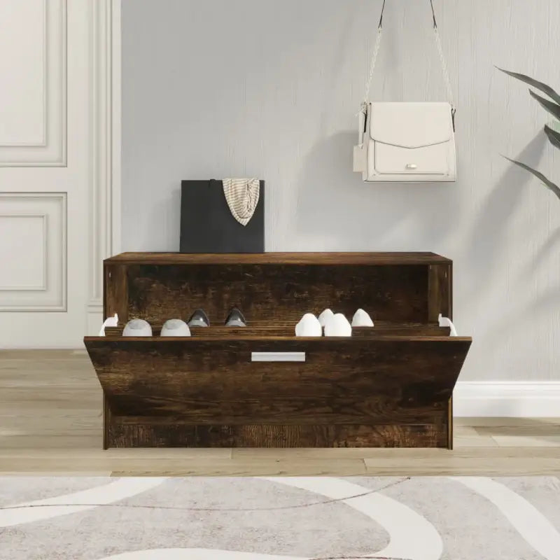Schoenenbank 80X24X45 Cm Bewerkt Hout