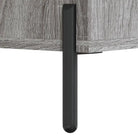 Trendy schoenenrek met ijzeren poten in grijs sonoma van bewerkt hout - Grijs sonoma / 1 - Schoenenrekken