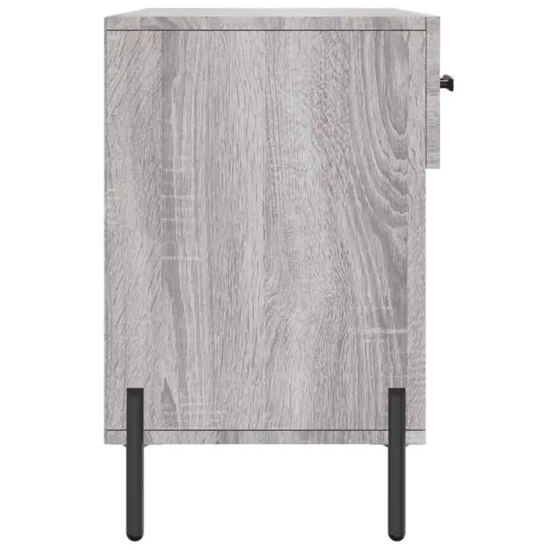Trendy schoenenrek met ijzeren poten in grijs sonoma van bewerkt hout - Grijs sonoma / 1 - Schoenenrekken
