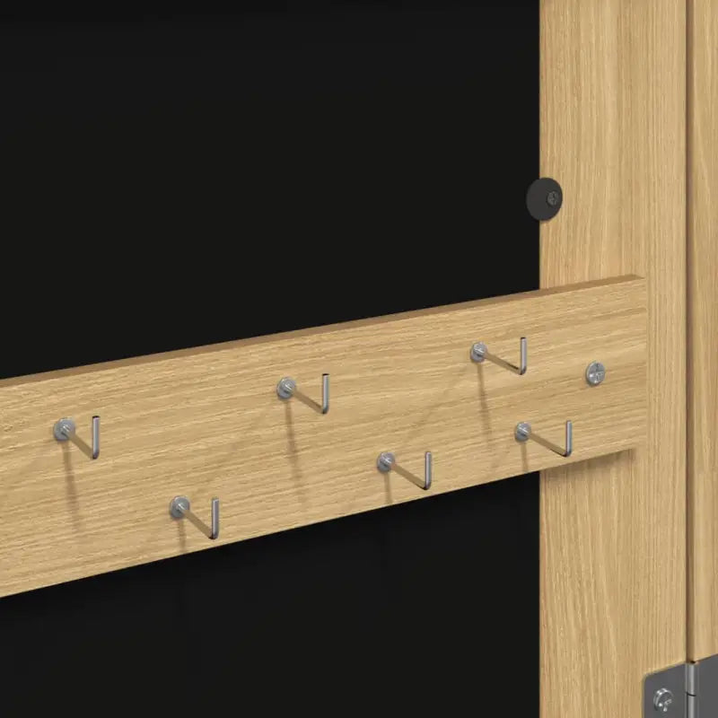 Trendy sieradenkast met LED-verlichting en bewerkt hout - Spiegels