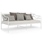 Trendy slaapbank voor extra zitruimte en gastenbed - Wit - Bedden & bedframes