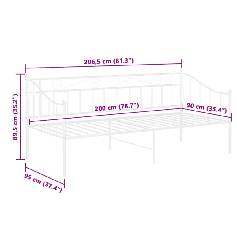 Trendy slaapbank voor overdag zit en ’s nachts bed - Wit - Bedden & bedframes
