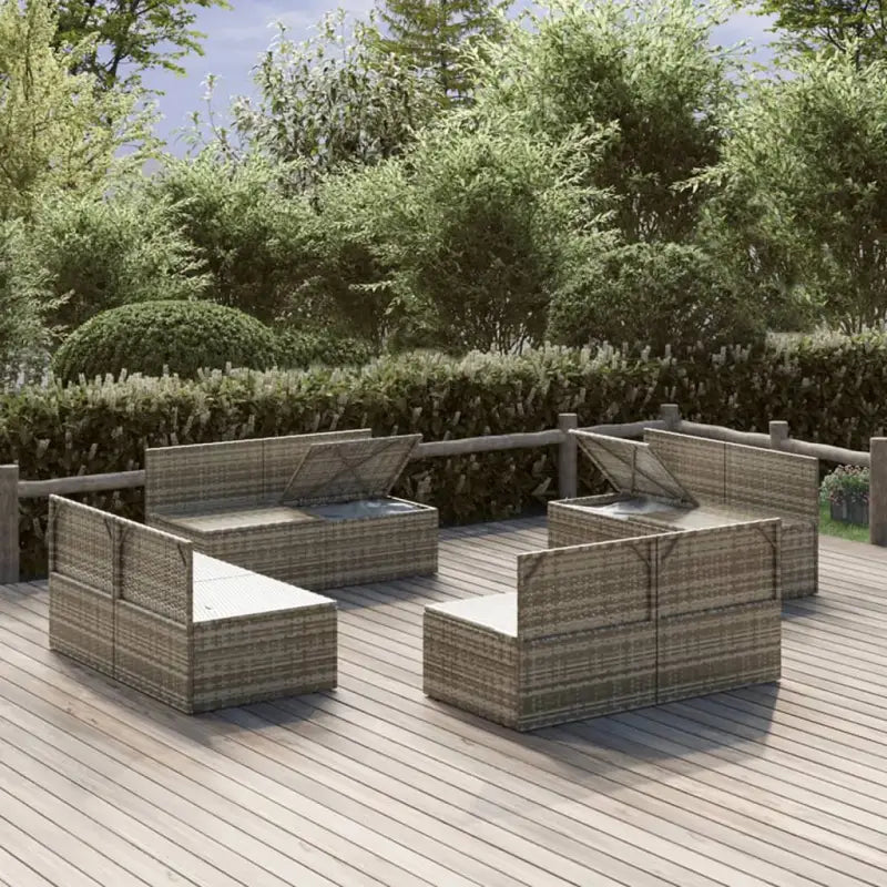 Trendy tuinbanken met waterdichte zak en duurzaam poly rattan - Tuinsets