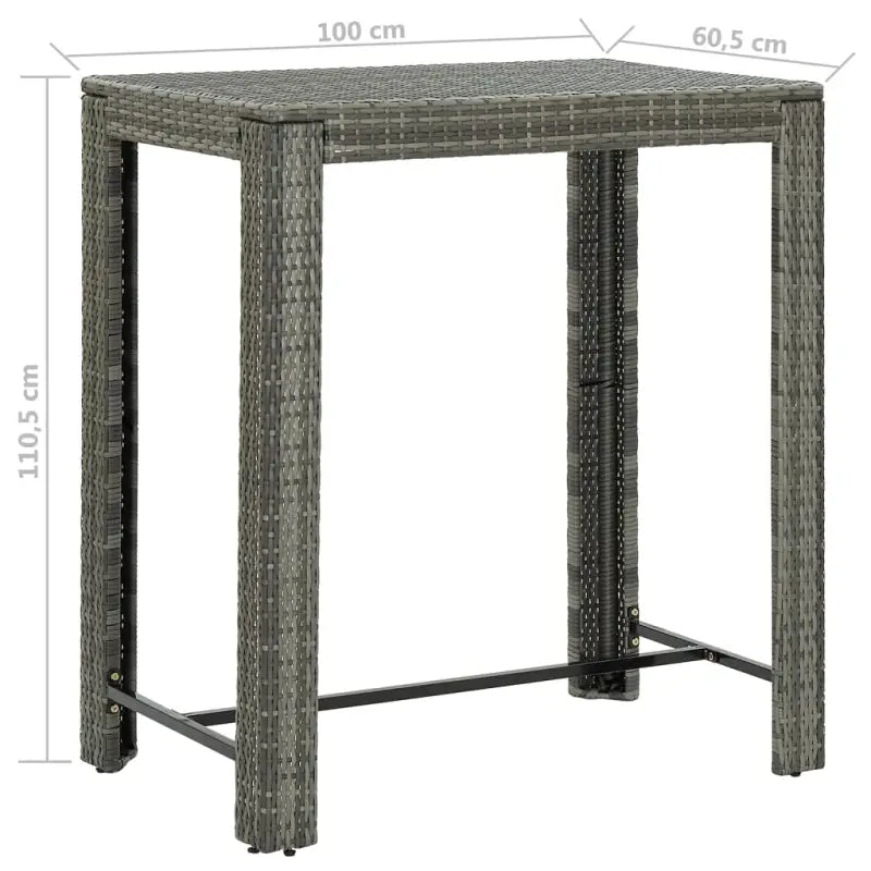 Trendy tuinbarset van waterbestendig PE-rattan voor dagelijks gebruik - Tuinsets
