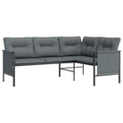 Trendy tuinhoekbank met stabiel frame voor ontspannen buitenplezier - 168 x 116 x 65 cm - Tuinsets