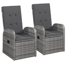 Trendy tuinmeubelset met verstelbare rugleuningen en stoelen gemakkelijk - Grijs - Tuinsets