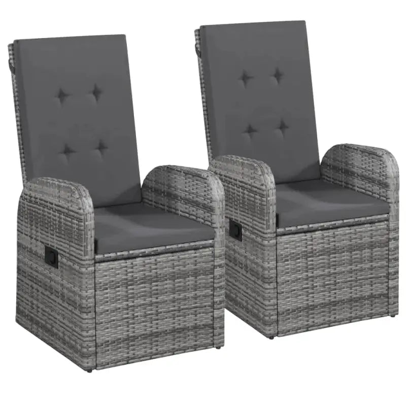 Trendy tuinmeubelset met verstelbare rugleuningen en stoelen gemakkelijk - Grijs - Tuinsets
