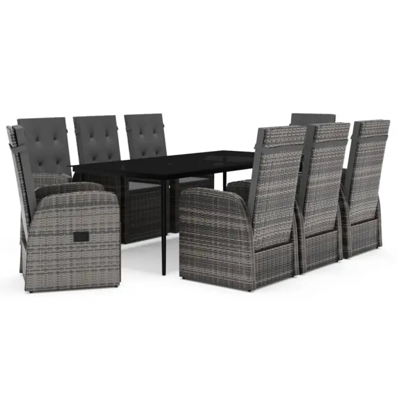 Trendy tuinmeubelset met verstelbare rugleuningen en stoelen gemakkelijk - Grijs - Tuinsets