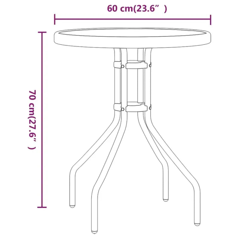 Trendy tuinset met gehard glas voor een stijlvolle terrasbeleving - Zwart / na / 3 - Tuinsets