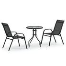 Trendy tuinset met gehard glas voor een stijlvolle terrasbeleving - Zwart / na / 3 - Tuinsets