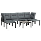 Trendy tuinset met gepoedercoat staal en weerbestendig PE-rattan - Tuinsets