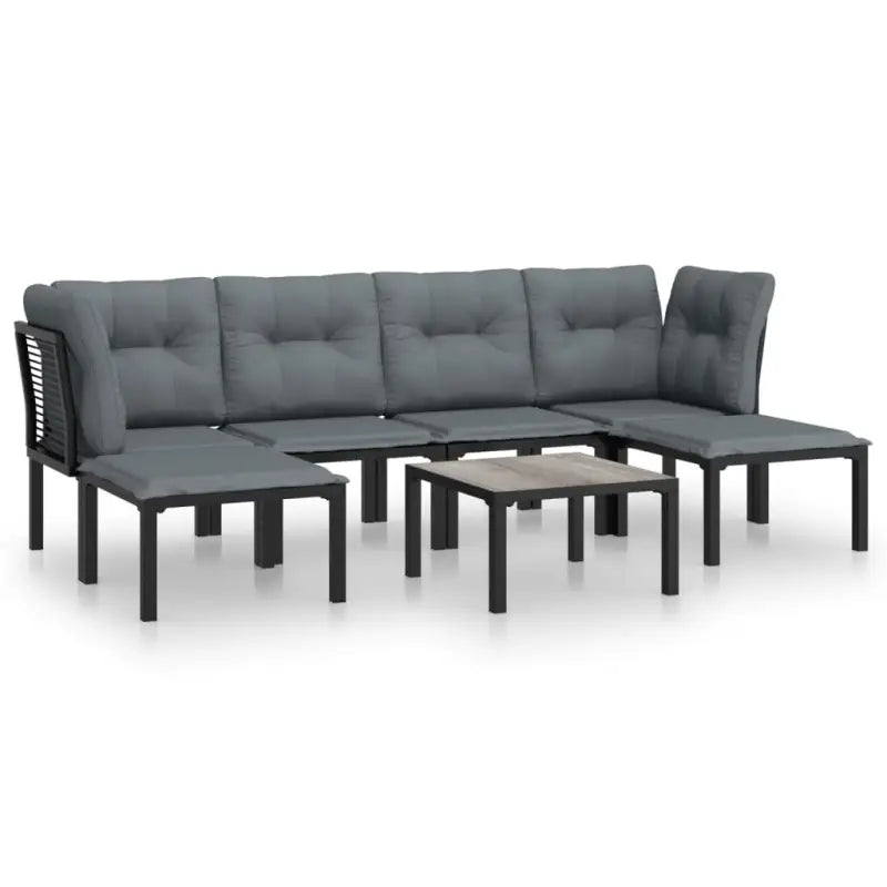 Trendy tuinset met gepoedercoat staal en weerbestendig PE-rattan - Tuinsets