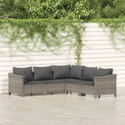 Trendy tuinset met poly rattan en armleuning links - Tuinsets