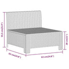 Trendy tuinset met poly rattan en armleuning links - Tuinsets