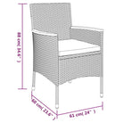 Trendy tuinset met poly rattan en natuurlijke olieafwerking - 190 cm tafellengte - Tuinsets